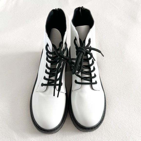 NIB Shein White Combat Boots - Picture 5 of 9